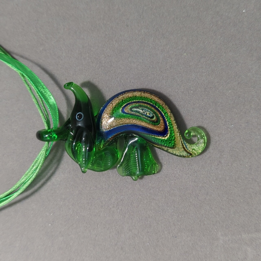 Glass Seahorse Pendant Necklace